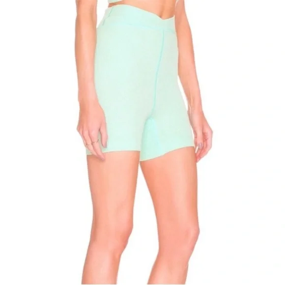 NWT Free People Movement Free Throw Shorts in Turquoise Mint - Picture 2 of 9
